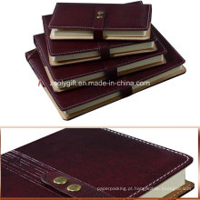 PU Leather Planner Diário Notebook Agenda Agenda com Snap Closure